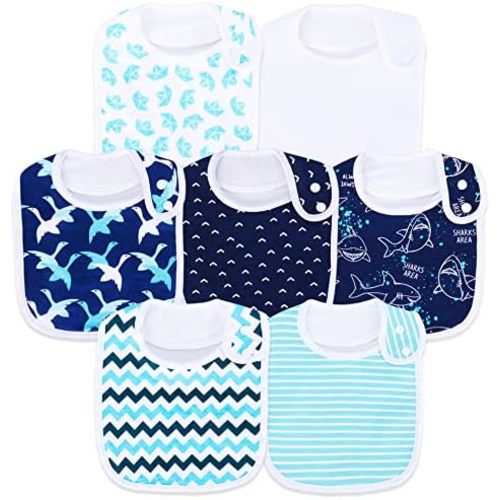 Baby Bibs Soft and Absorbent Organic Cotton Bandana Drool Bibs Set for Boys Girls Newborn 0-36 Months