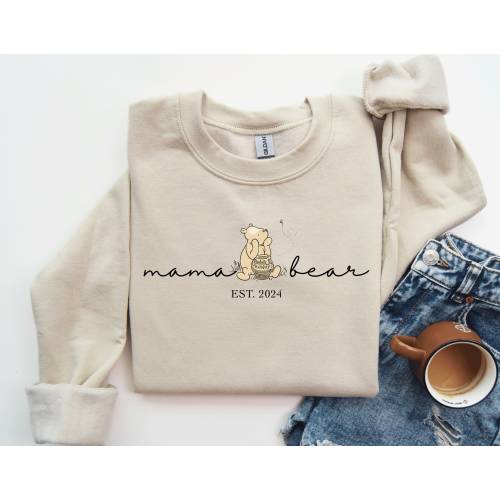 Mama Bear Sweatshirt / Custom Pooh Bear Mom Sweatshirt / Winnie the Pooh Sweatshirt / Mom Gifts / Disneyland Family Vacation