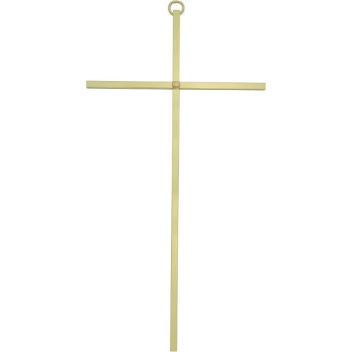 Wall Cross | Sleek Minimalist Design | Metallic Mirror Finish in Gold-tone or Silver-tone | Christian Home Décor | Great Gift for Baptism, First Holy Communion, and Confirmation (Gold-Tone)
