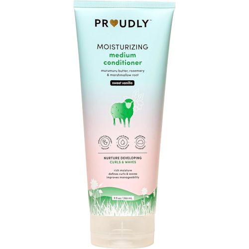 PROUDLY Moisturizing Wavy & Curly Hair Baby Conditioner by Gabrielle Union & Dwyane Wade, for Black & Brown Babies, Dry, Sensitive Skin, Sweet Vanilla, 9 oz