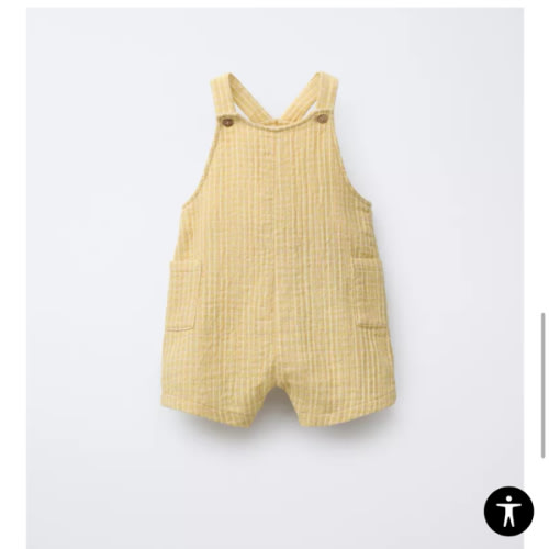 SHORT TEXTURED BIB OVERALLS - Ocher | ZARA United States