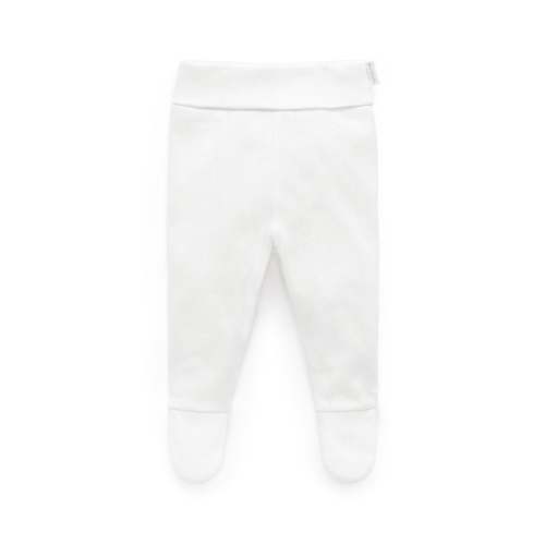 White Pointelle Footed Leggings