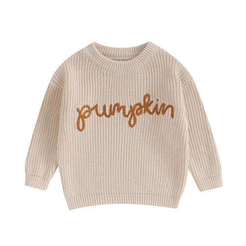 Infant Baby Boy Girl Oversized Knit Sweater Chunky Long Sleeve Pullover Sweater Shirts Warm Fall Winter Tops Clothes