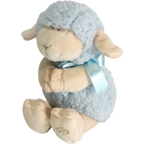 Stephan Baby Ultra Soft and Huggable Musical Praying Woolly Lamb, Blue, 11 inch