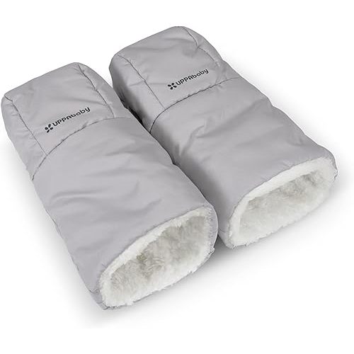 UPPAbaby CozyHandmuff/Easily Attaches to Stroller Handlebars/Ultra-Plush, Weather-Proof Hand Protection/Stella (Grey)