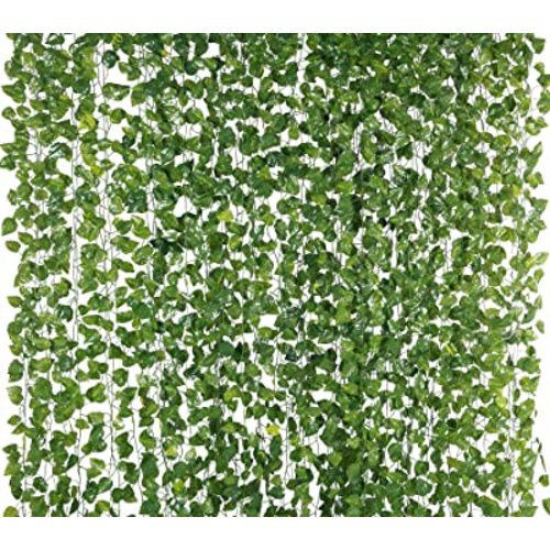 Yatim 78-Ft 12 Pack Silk Artificial Ivy Vines Leaf Garland Plants Hanging Wedding Garland Fake Foliage Flowers Home Kitchen Garden Office Wedding Wall Decor
