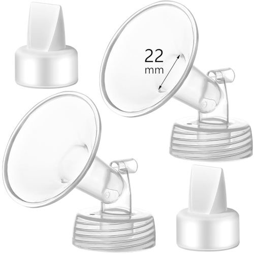 22mm Flange and Duckbill Valve Compatible with Spectra S1 S2 9 Plus Breastpump Replacement to Spectra Pump Parts, Not Original, Replace Spectra Accessories.