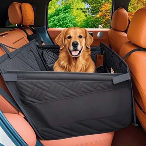 Kohree Pet Dog Car Seat forMedium Dogs ,Bottom Holds 400lbs with Upgraded PVC Pipe, Waterproof 900D Car Hammock for Cars SUV Truck