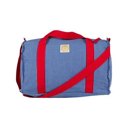 Westbury Weekender - Rockefeller Royal Mini Gingham with Richmond Red