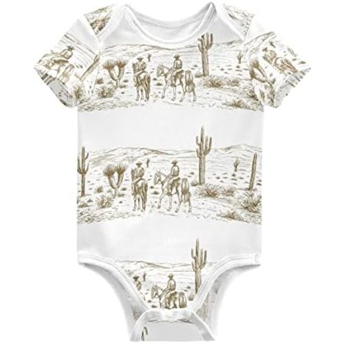 Ollabaky Unisex Baby Bodysuits Short-Sleeve Cotton Baby Clothes for Girls Boys 0-24 Months