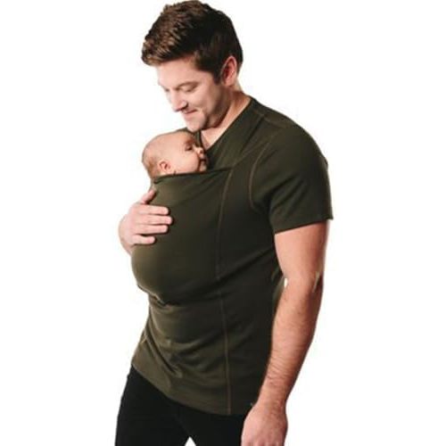Dad and Mom Kangaroo Carrier Shirt Mens Top Women's Slim Tee Versatile Use Convenient Pockets T-Shirt