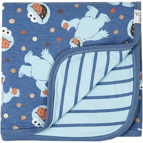 Copper Pearl Three-Layer Baby Blanket: Soft Baby Quilts for Boys and Girls | Breathable, Cozy, Toddler Blanket | Baby Quilt for Newborns | 46x46 Premium Polyester/Rayon | Cookie Monster