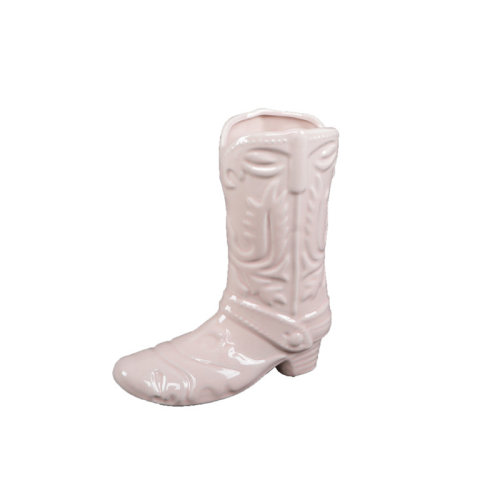 Dakota Fields 8.5 H Pink Ceramic Cow Girl Boot Vase | Wayfair