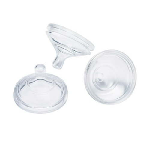 Boon Nursh Medium Flow Baby Bottle Nipples, BPA-free Silicone - 3 Count for Infants and Newborns