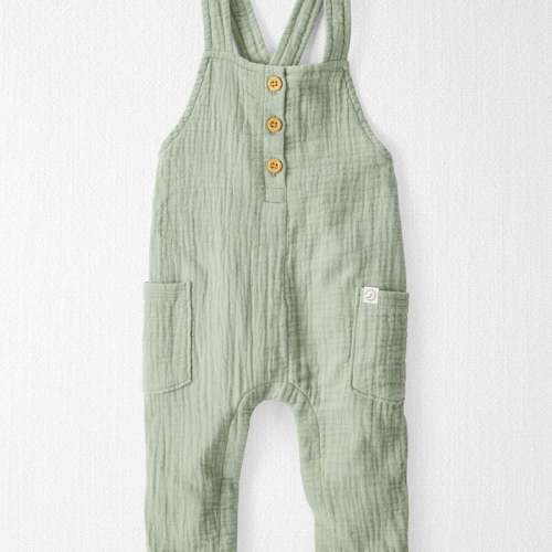 Moss Green Baby Organic Cotton Gauze Overalls | Carter’s Oshkosh Canada
