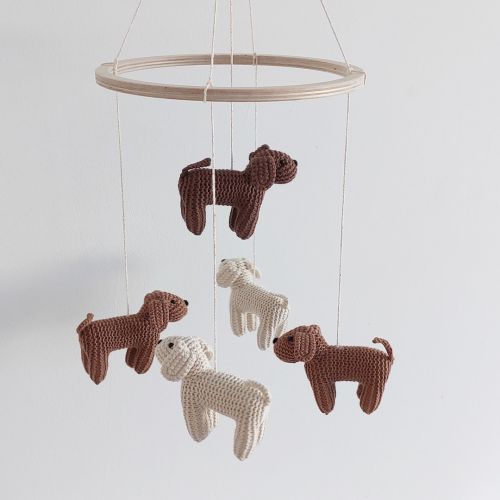 Dog baby mobile, pets nursery mobile