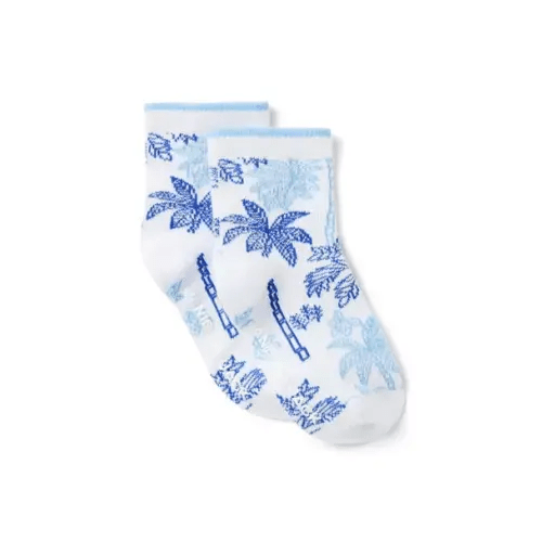 Baby Palm Toile Sock