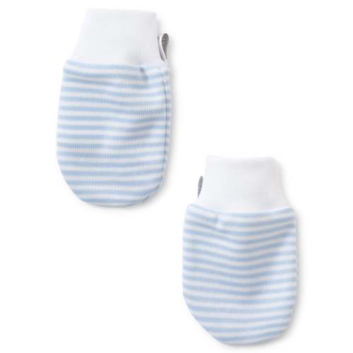 Simple Stripes Blue Mittens