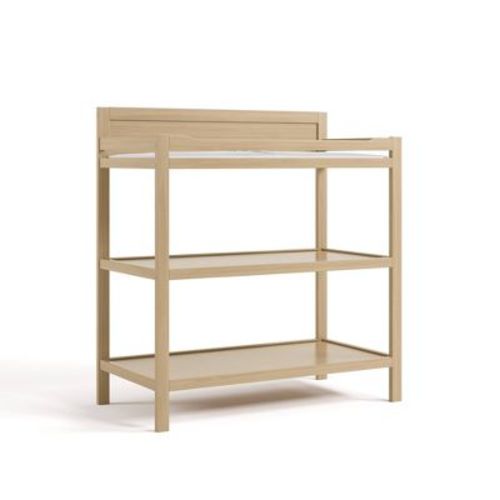 Storkcraft Alpine Changing Table with Water-Resistant Changing Pad - Driftwood