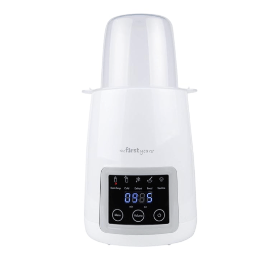 The First Years Gentle Warmth Digital Baby Bottle Warmer - Portable Bottle Warmer for Breastmilk, Baby Formula, and Baby Food - Includes Milk Warmer, Basket, and Cup - White