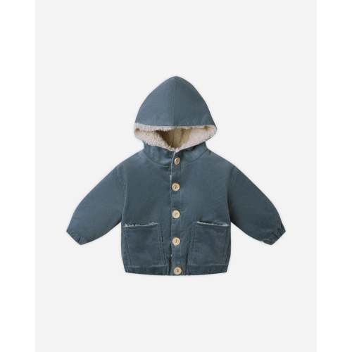 Corduroy Hooded Jacket || Ocean – Quincy Mae