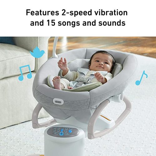 Graco Soothe My Way Swing with Removable Rocker, Madden - Versatile Baby Swing & Portable Rocker - w/ Rocker