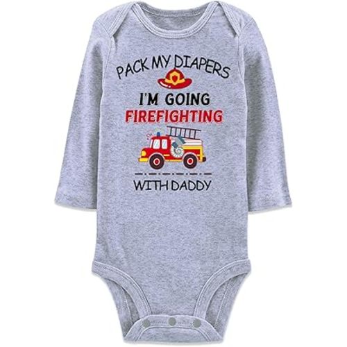 Baby Boys Girls Cotton Romper Newborn Funny Saying Bodysuit Long Sleeve Infant Neutral Jumpsuit 0-12 Months
