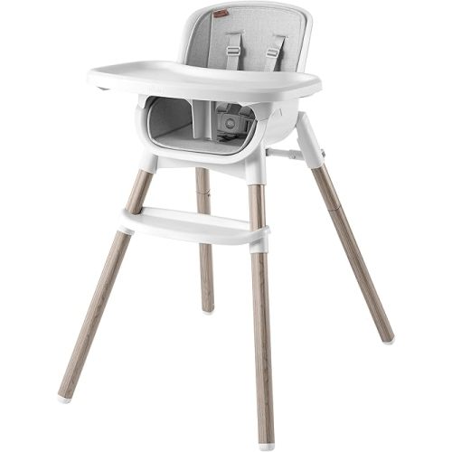 Chicco Zest™ LE 4-in-1 Folding High Chair, Feeding Chair, Toddler Chair and Youth Stool, Multi-Use Easy Clean High Chair | Crema/White