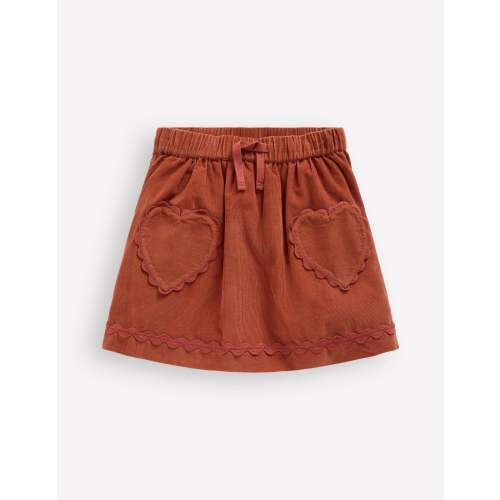 Ric Rac Skirt-Barn Red - Size 3-4
