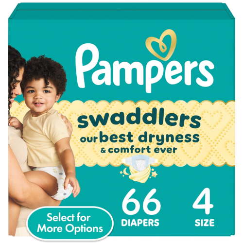 Free Shipping! Pampers Diapers Size 4 with Leak Protection, Wetness Indicator, Hypoallergenic, Skin Healthy
