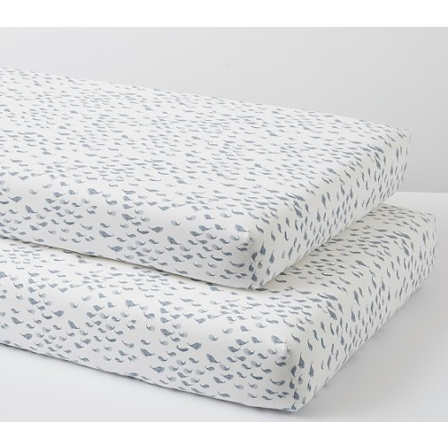 Organic Watercolor Whale Crib Sheets | Pottery Barn Kids