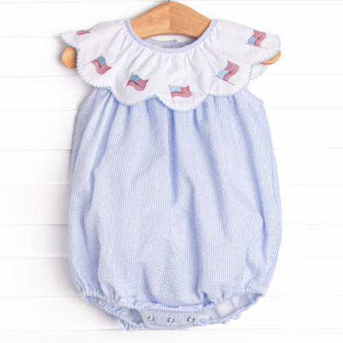 Waving in the Wind Embroidered Bubble, Blue – Stitchy Fish