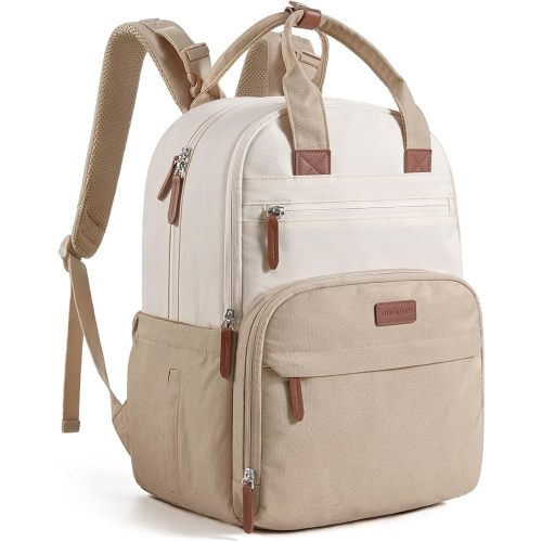 mommore Diaper Bag, Large Baby Diaper Bag with Quick-access Insulated Pockets, Changing Pad, Functional Travel Backpack with Luggage Strap, Stroller Straps