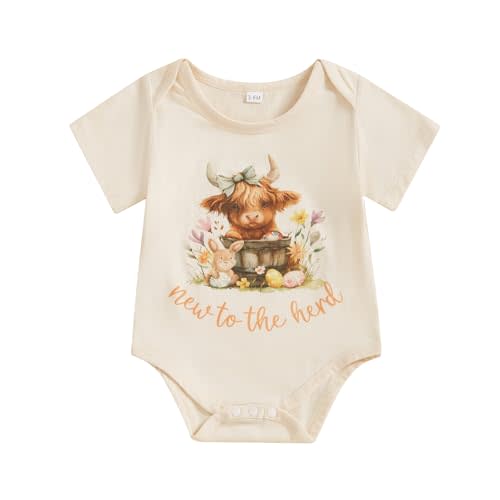 FIOMVA Western Baby Girl Clothes Newborn Cowgirl Boots Bow Bodysuit Infant Cute Romper Toddler Summer Top T Shirt Clothes