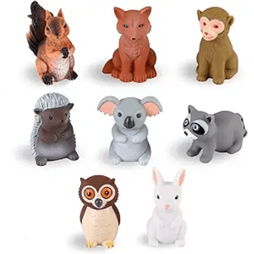 XY-WQ Mold Free Bath Toys No Hole, for Infants 6-12& Toddlers 1-3, No Hole No Mold Bathtub Toys (Animal Ⅰ, 8 Pcs with Mesh Bag) - AnimalsⅠ