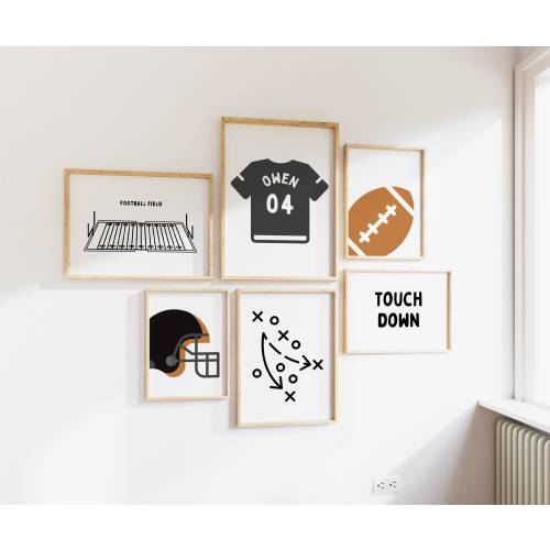 Football Wall Art, Football Nursery Prints, Football Prints, Boy Nursery Wall Art Prints, Football Boys Room Decor, Football Nursery Decor