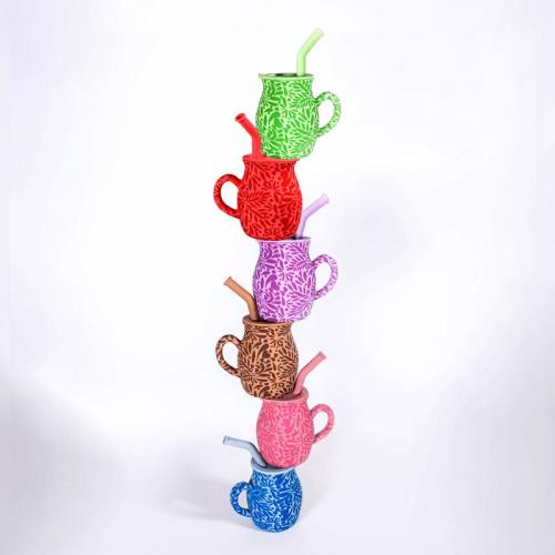 Talavera Mug - Colorful Silicone Mug with Lid, Set of 5, Reusable, - TikTok Shop