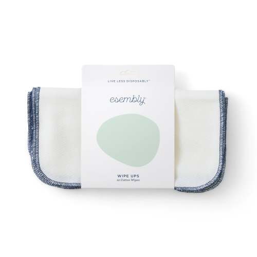 Reusable Baby and All Purpose Wipes, certified unbleached 100% Organic Cotton, 12 Wipes