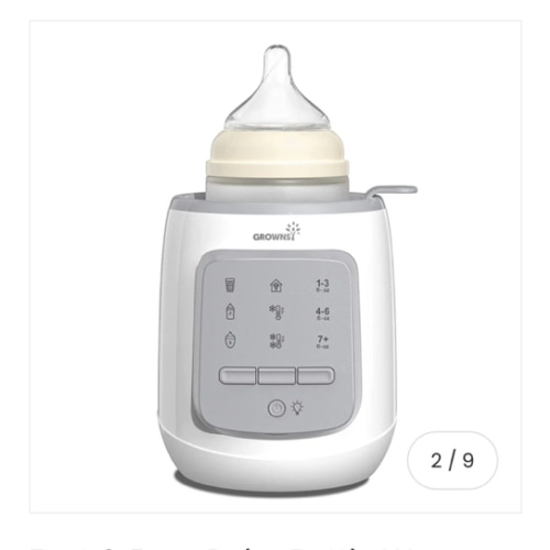 GROWNSY Fast & Easy Baby Bottle Warmer, 9-in-1 with Defrost