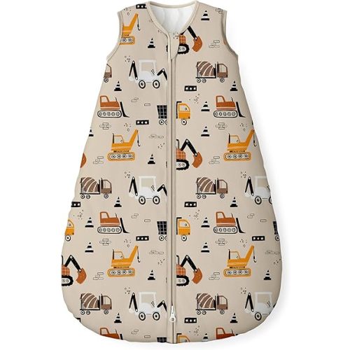 Yoofoss Baby Sleep Sack 0-6 Months, 1.5 Tog Baby Wearable Blanket with 2-Way Zipper, 100% Organic Cotton Fabric Winter Infant Sleeping Sack, Warm Soft Comfy