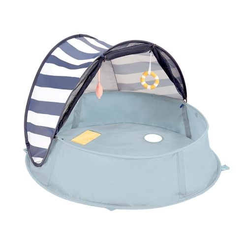 Babymoov Aquani Tent & Pool 3 in 1 Pop Up Tent, Kiddie Pool and Play Area (Summer 2024 Essential), Marine, One Size