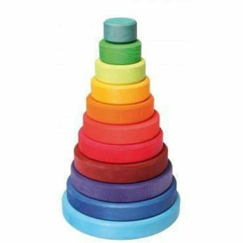 Grimm's Rainbow Stacking Tower | The Natural Baby Company