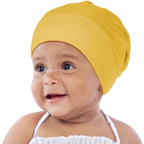 OLESILK Silk Baby Bonnet for 0-6 6-12 Months - 100% Mulberry Silk Toddler Hair Bonnet, Adjustable Night Cap for Sleeping