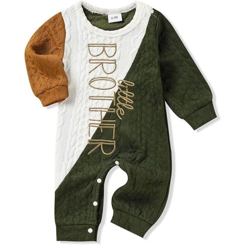Newborn Baby Boy Romper Long Sleeve Outfits Jumpsuit Clothes Bodysuit One-Piece Romper