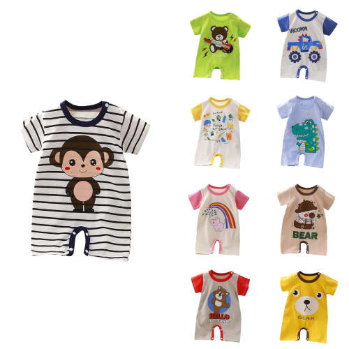 Summer Baby Boys Clothing Agkizg Baby Boys Bodysuits, Baby Boys Short Sleeves Rompers, Clothing Newborn Baby Cotton Short Sleeve Thin Crawling Suit Baby Onesie Ha Clothes