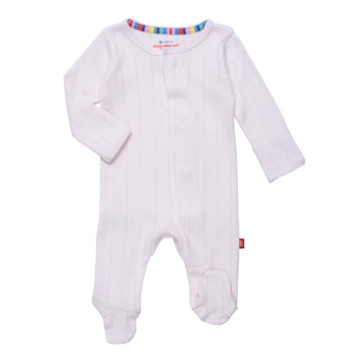 Love Lines Pointelle Footie (Pink)