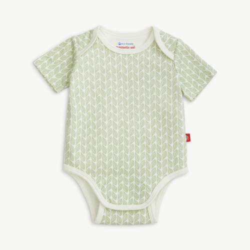 green cable leaf organic cotton magnetic bodysuit – Magnetic Me