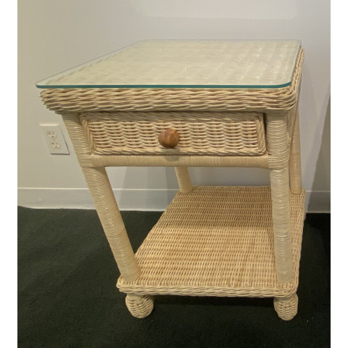 Dovecove 1 - Drawer Wicker Nightstand & Reviews | Wayfair