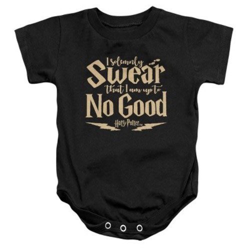 Baby Harry Potter Up To No Good Infant Bodysuit Black 6 Months