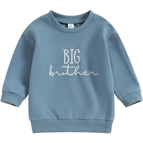 Big Brother Little Brother Matching Outfits Toddler Baby Boy Crewneck Sweatshirt Pullover Shirt Fall Clothes